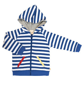 Streifen-Kapuzenjacke  - Frugi