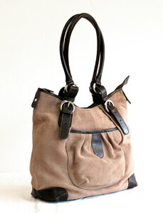 Tasche, Rauleder, beige - EWH