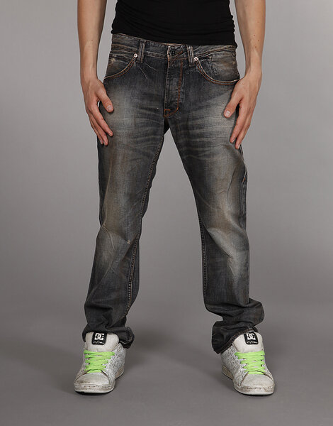 Jeans Ryle, oil stained black - Kuyichi