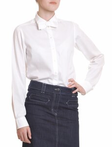 Bluse mit Fliege weiß - *magdalena schaffrin