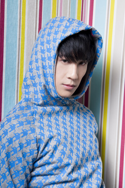Hoodie mit blauen Elefanten - Ken Panda