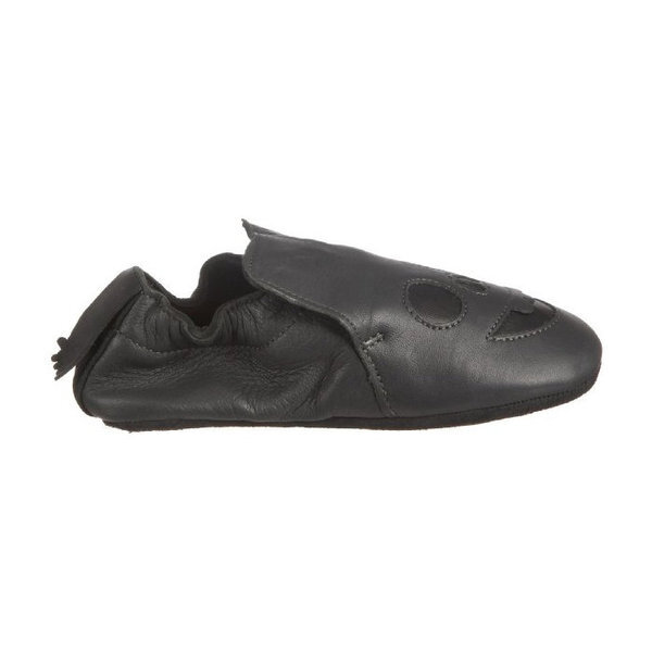 Krabbelschuhe / Hausschuhe aus Öko-Leder – schwarz - Easy Peasy