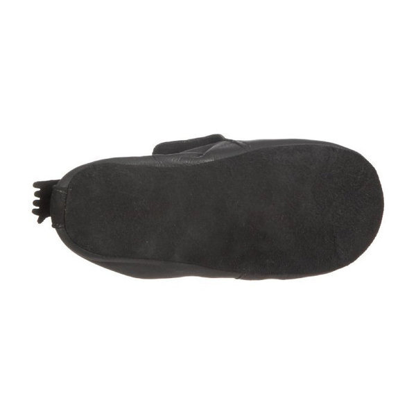 Krabbelschuhe / Hausschuhe aus Öko-Leder – schwarz - Easy Peasy