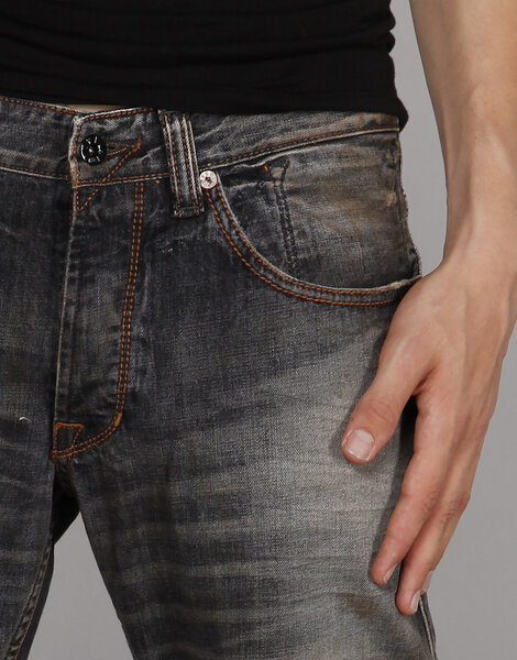 Jeans Ryle, oil stained black - Kuyichi