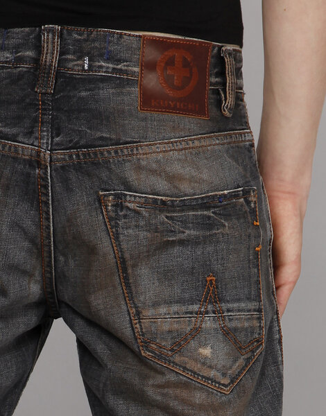 Jeans Ryle, oil stained black - Kuyichi