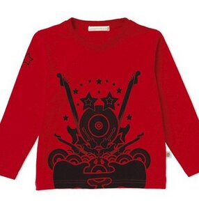 Langarmshirt Gitarre rot - green eyed monster