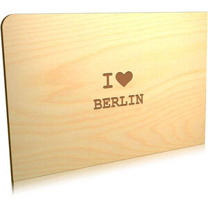 Postkarte 'I LOVE BERLIN' - holzpost