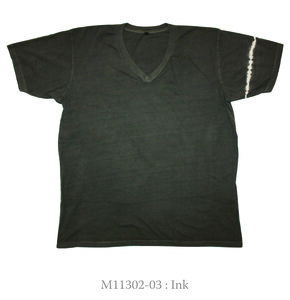 REAL INK - Unisex Organic Short Sleeve V Neck Tee - Shoulder Line - Chakura by Ku Ambiance