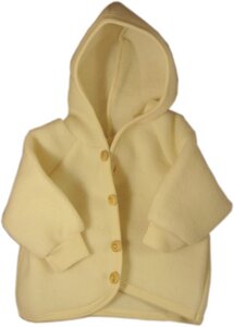 Engel Babybekleidung, Baby - Kapuzenjacke aus reiner Merino Schurwolle - Engel natur