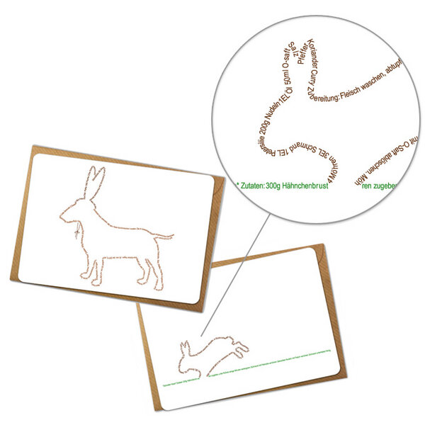 Rezept-Karte 'Falscher Hase' + 'Schneller Hase' - S.W.W.S.W.