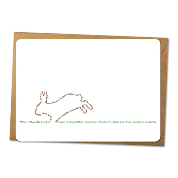 Rezept-Karte 'Falscher Hase' + 'Schneller Hase' - S.W.W.S.W.