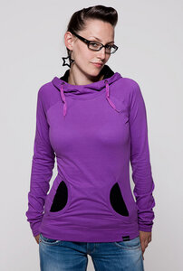 Jersey Hoodie Lila/Schwarz - GREENALITY