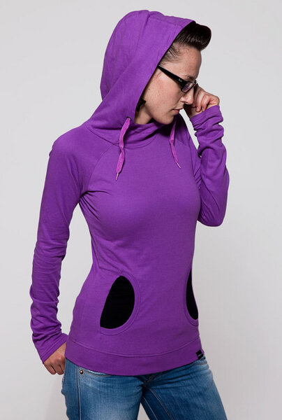 Jersey Hoodie Lila/Schwarz - GREENALITY