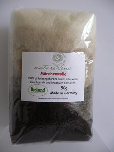 Märchenwolle Naturtöne 50g, Bioland-Qualität - Natureline