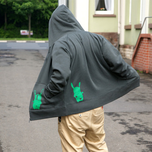 'Postman' Männer-ZIP-HOODY FAIR TRADE - shop handgedruckt
