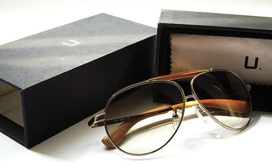 Goldbambus Piloten Sonnenbrille - Unidot Bamboo Eyewear