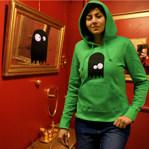 Eyecatcha „BuhoO“ Frauen-HOODY FAIR TRADE - shop handgedruckt