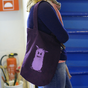 'Mimon das Minimonster' Shopper aus BIO-BAUMWOLLE  - shop handgedruckt