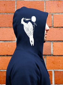 'Specht Ruprecht' Männer-ZIP-HOODY FAIR TRADE - shop handgedruckt