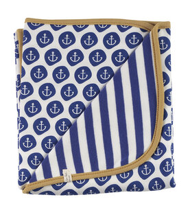 Wende-Decke Anker blau - Organics for Kids