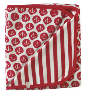 Wende-Decke Anker rot - Organics for Kids