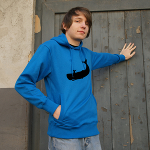 'Der Cowboy und der Wal' Männer-HOODY FAIR TRADE - shop handgedruckt