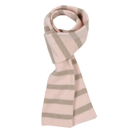 Strickschal  Mädchen, Farbe: soft pink/cocoa gestreift - Poppy and Ned