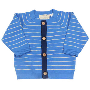 Baby und Kinder Strickjacke im maritimen Design, Farbe: meerblau - Green Cotton