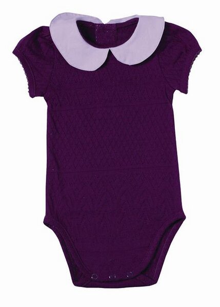 Ideo festlicher Baby Body, Farbe: pflaume - Ideo