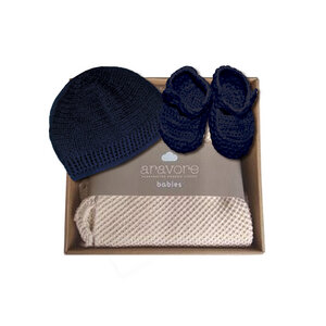 Edles Baby Boy Geschenk Set von Aravore, Farbe: ecru, navy - Aravore