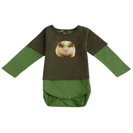 Ideo T- Shirt Body mit Hamster Druck, Farbe: grün - Ideo