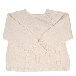 Aravore Baby Strickpullover mit Zopfmuster, Farbe: creme - Aravore
