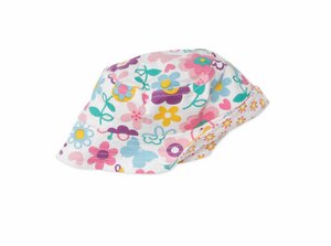 Green Baby Kinder Sonnenhut zum Wenden im Blumenmuster Mix - Green Baby