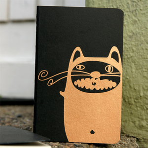 'Mr.Cat' EDLES NOTIZHEFT - shop handgedruckt