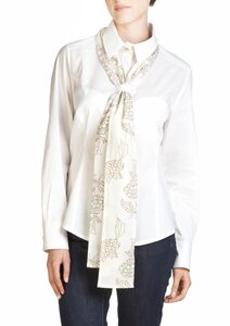 klassische Bluse mit Halstuch - Queen and Princess