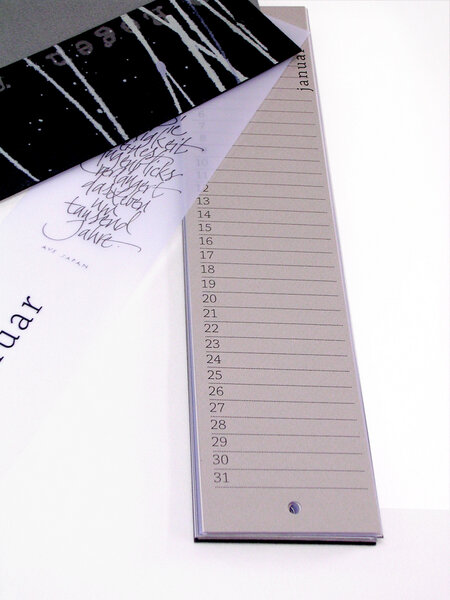 Geburtstagskalender  'Kalligrafie' - Buchbinderei Rost