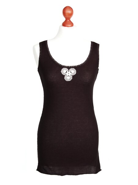 Vintage Appliqué Tank Top - woodlike