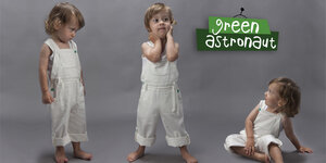 Overall Elfenbeinweiss 100% Bio Baumwolle - green astronaut