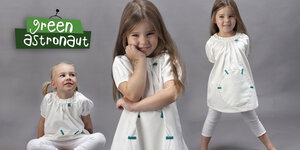 Sommerkleid - Elfenbeinweiss 100% Bio Baumwolle - green astronaut