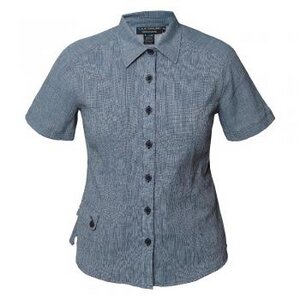 Saga Shirt - Bluse kurzarm (Damen) - Air Blue - Klättermusen