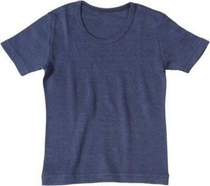 Kurzarm Unterhemd dark rose o. blau / Undershirt with short sleeves / Living Crafts - Living Crafts