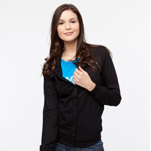 TT10 Woman Crew Neck Jacket aus Biobaumwolle in black (schwarz) - THOKKTHOKK