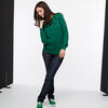 TT10 Woman Crew Neck Jacket aus Biobaumwolle in verdant green (dunkelgrün) - THOKKTHOKK