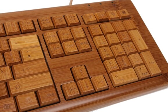 Bambus-Tastatur Vollholz - BambooTech
