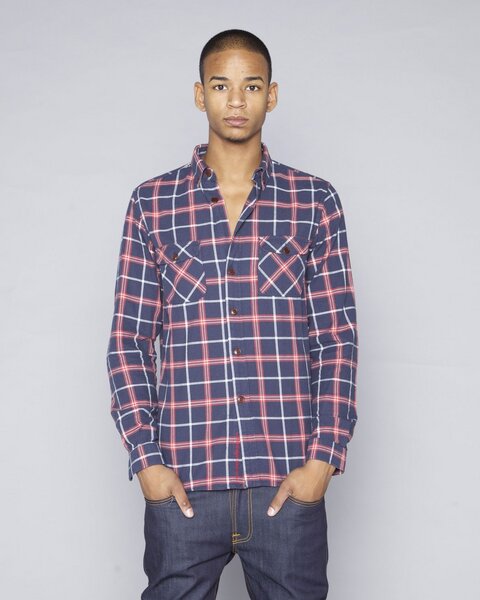 Brushed Flanel Shirt - KnowledgeCotton Apparel