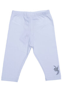 Kinder Leggings weiß mit Logo Stickerei - Preciosa