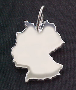 DEUTSCHLAND Kettenanhänger in 925 Silber - S.W.w. Schmuckwaren