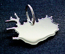 ISLAND Kettenanhänger in 925 Silber - S.W.w. Schmuckwaren