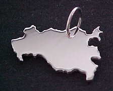 MECKLEMBURG-VORPOM. Kettenanhänger in 925 Silber - S.W.w. Schmuckwaren