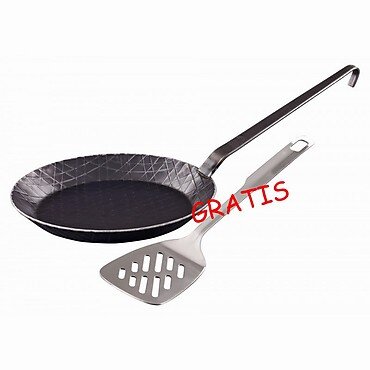 GRÄWE PROFI schmiedeeiserne Bratpfanne schwer (/) 24 cm, unbeschichtet - Gräwe